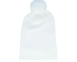 White Pom Blank Beanie - Beechfield