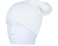 White Pom Blank Beanie - Beechfield