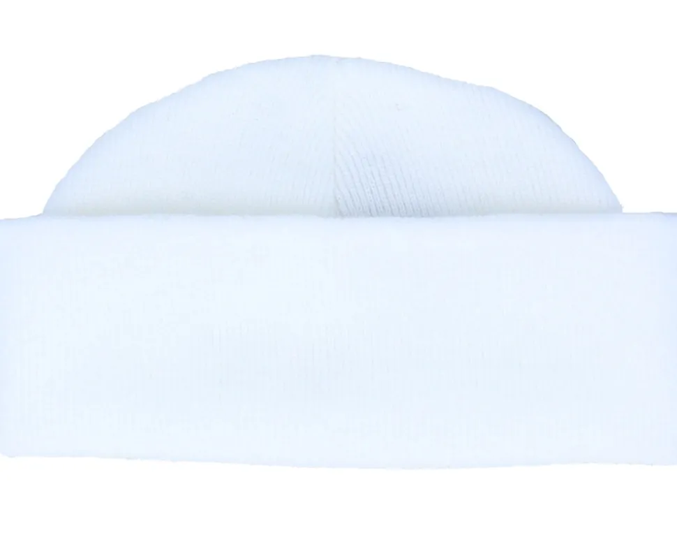 White Short Blank Beanie - Beechfield