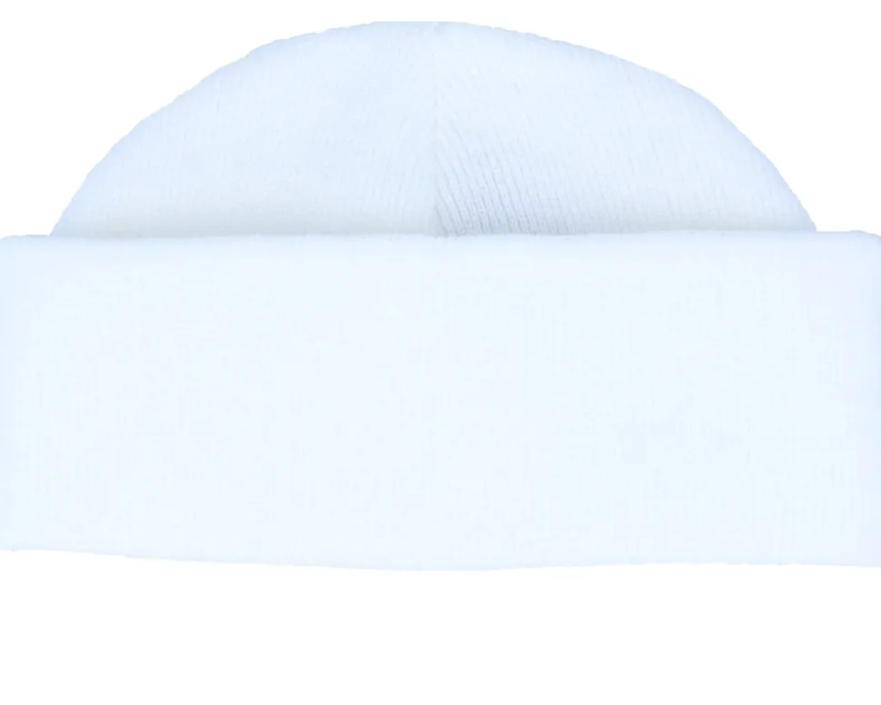 White Short Blank Beanie - Beechfield