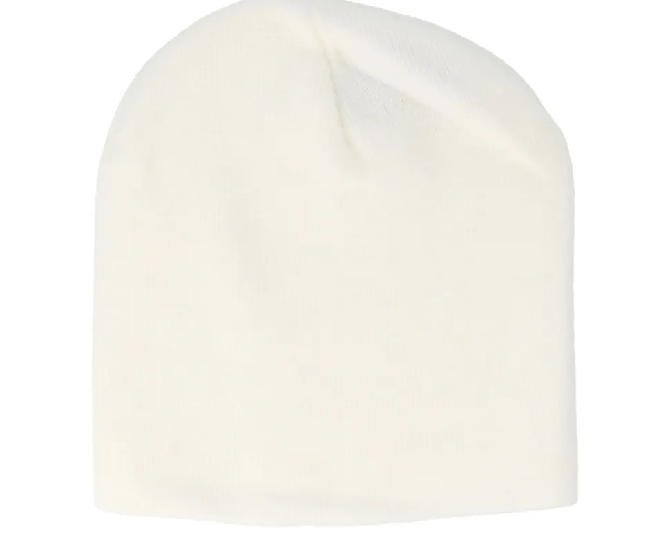 White Traditional Blank Beanie - Beechfield