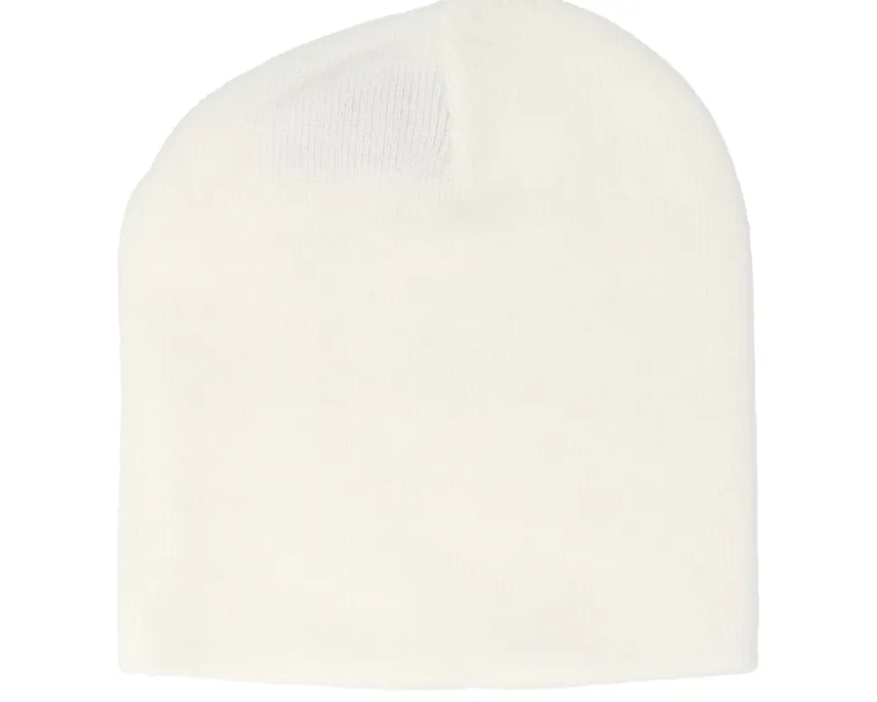 White Traditional Blank Beanie - Beechfield