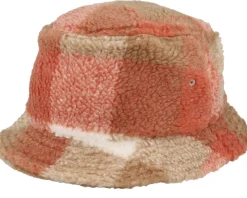 Whitesand/Toffee Sherpa Check Bucket - Yupoong