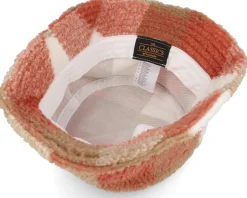 Whitesand/Toffee Sherpa Check Bucket - Yupoong