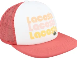 White/Sierra Red Trucker - Lacoste
