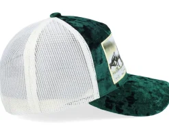 Wild Horses Velvet Green/Ivory A-frame Trucker - Calza Pennello