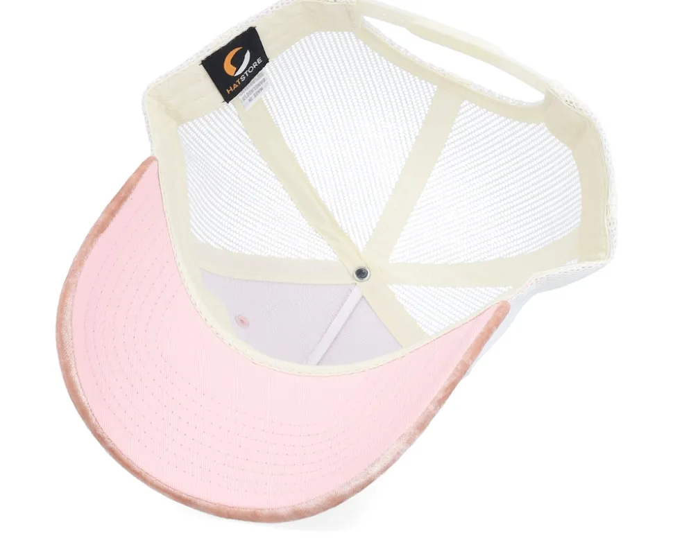 Wild Horses Velvet Peach/Ivory A-frame Trucker - Calza Pennello