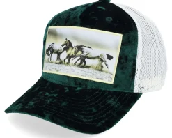 Wild Horses Velvet Peach/Ivory A-frame Trucker - Calza Pennello