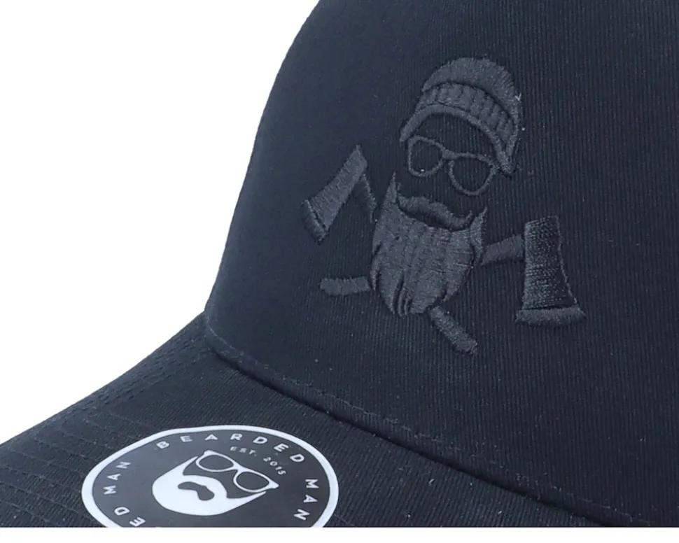 Wild Life Axe Logo Black A-frame Adjustable - Bearded Man