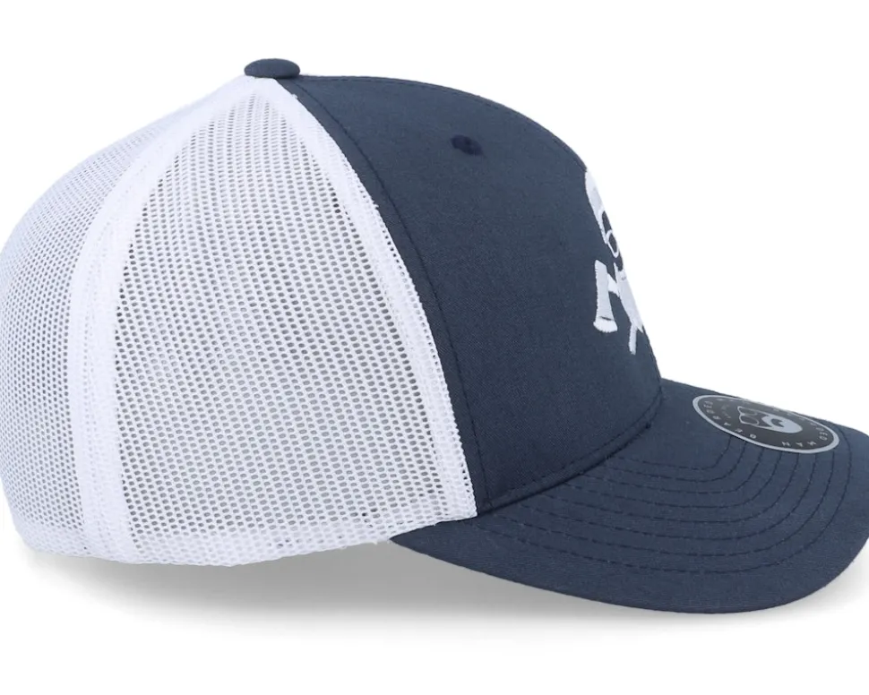 Wild Life Axe Logo 2-tone Navy/White Trucker - Bearded Man
