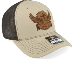 Wild Life Eagle Patch Khaki/Coffee Trucker - Wild Spirit