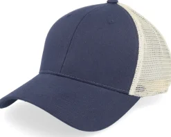 Wilja Blue/Beige High Crown Trucker Cap - Wei
