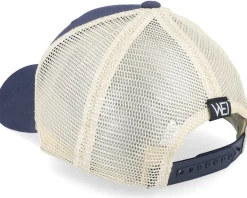 Wilja Blue/Beige High Crown Trucker Cap - Wei