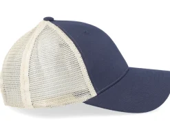 Wilja Blue/Beige High Crown Trucker Cap - Wei