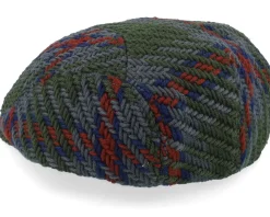 Willey Checked Sixpence Army Flat Cap - Upfront