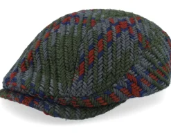 Willey Checked Sixpence Army Flat Cap - Upfront