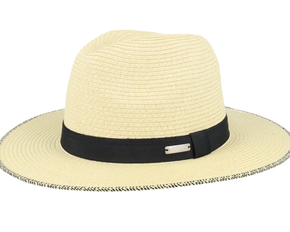 Wimbledon Natural Straw Hat - Coal