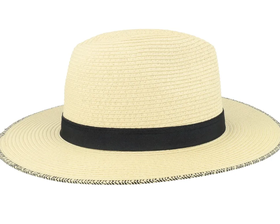 Wimbledon Natural Straw Hat - Coal