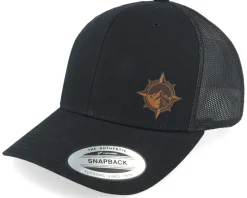 Windrose Mountain Brown Patch Black Trucker - Wild Spirit