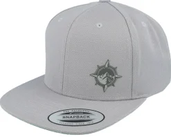 Windrose Mountain Grey Patch Silver Snapback - Wild Spirit