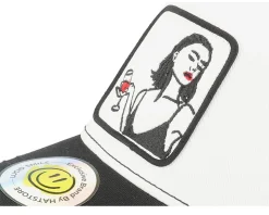 Wine Girl Patch White/Black Trucker - Lucid Smile