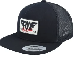 Winged Black A-Frame Trucker Snapback - Fox