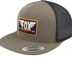 Winged Light Olive/Black Trucker Snapback - Fox