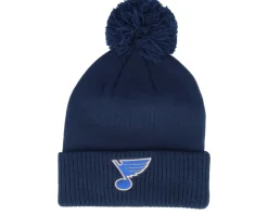 Winnipeg Jets NHL Cuffed Beanie Navy Blue Pom - Adidas