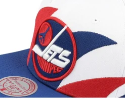 Winnipeg Jets Vintage Sharktooth White/Blue Snapback - Mitchell & Ness