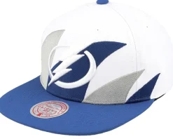 Winnipeg Jets Vintage Sharktooth White/Blue Snapback - Mitchell & Ness