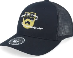 Wire Logo Black Trucker - Bearded Man