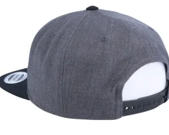 Wire Logo Charcoal/Black Snapback - Bearded Man