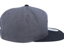 Wire Logo Charcoal/Black Snapback - Bearded Man