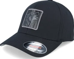 Wolf Black Metallic Patch Black Flexfit - Iconic