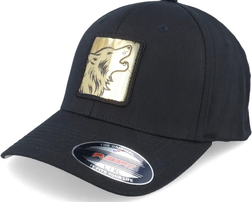 Wolf Gold Patch Black Flexfit - Iconic