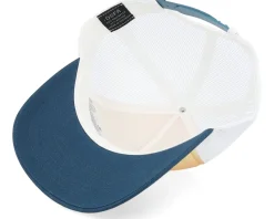 Women Elevated Foam Orange/White/Navy Trucker Hat - Fox