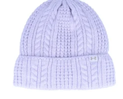 Women Halftime Cable Knit Beanie Salt Purple Cuff - Under Armour