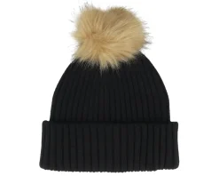 Womens Beanie Pia 42 Mix Black Pom - MJM Hats