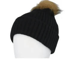 Womens Beanie Pia 42 Mix Black Pom - MJM Hats