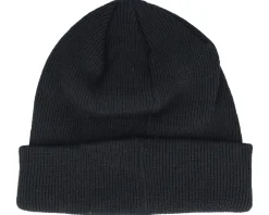 Womens Label Beanie Black Cuff - DC