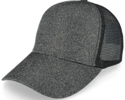 Womens New York Ponytail Sparkle Cap Black Trucker - Result