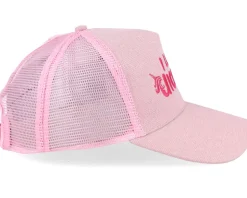 Womens Ponytail I Love Unicorns Sparkle Babypink Trucker - Unicorns
