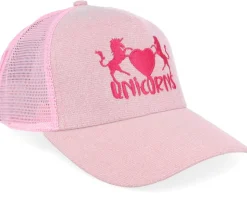 Womens Ponytail Unicorns Heart Sparkle Babypink - Unicorns