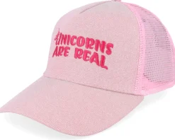 Womens Ponytail Unicorns Are Real Sparkle Babypink - Unicorns