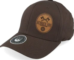 Wood Work Emblem Wooly Combed Brown Flexfit - Bearded Man