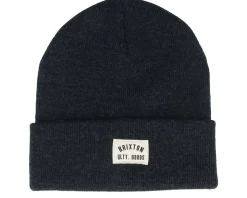Woodburn Watch Cap Beanie Washed Black Cuff - Brixton