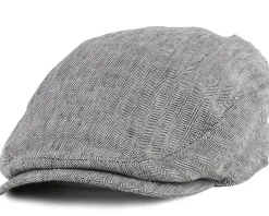 Woodfield Linen Herringbone Flat Cap - Stetson