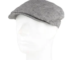 Woodfield Linen Herringbone Flat Cap - Stetson