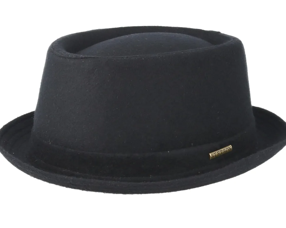 Wool Black Pork Pie - Stetson