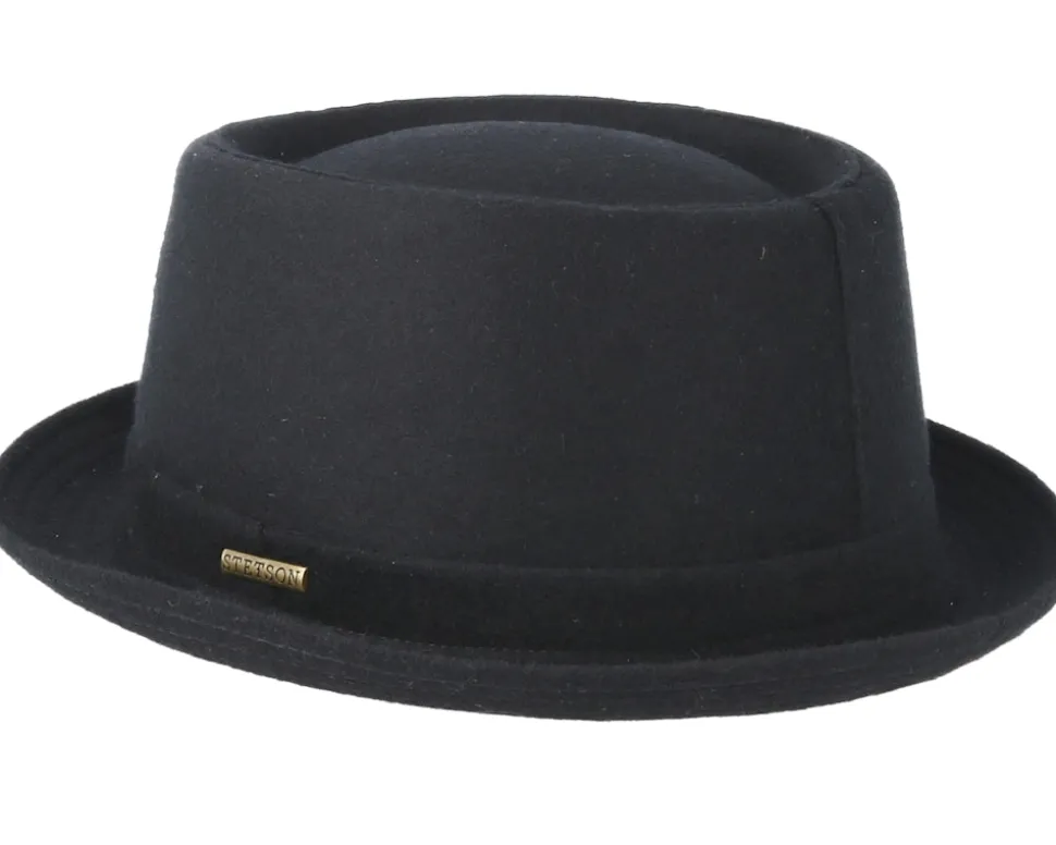 Wool Black Pork Pie - Stetson